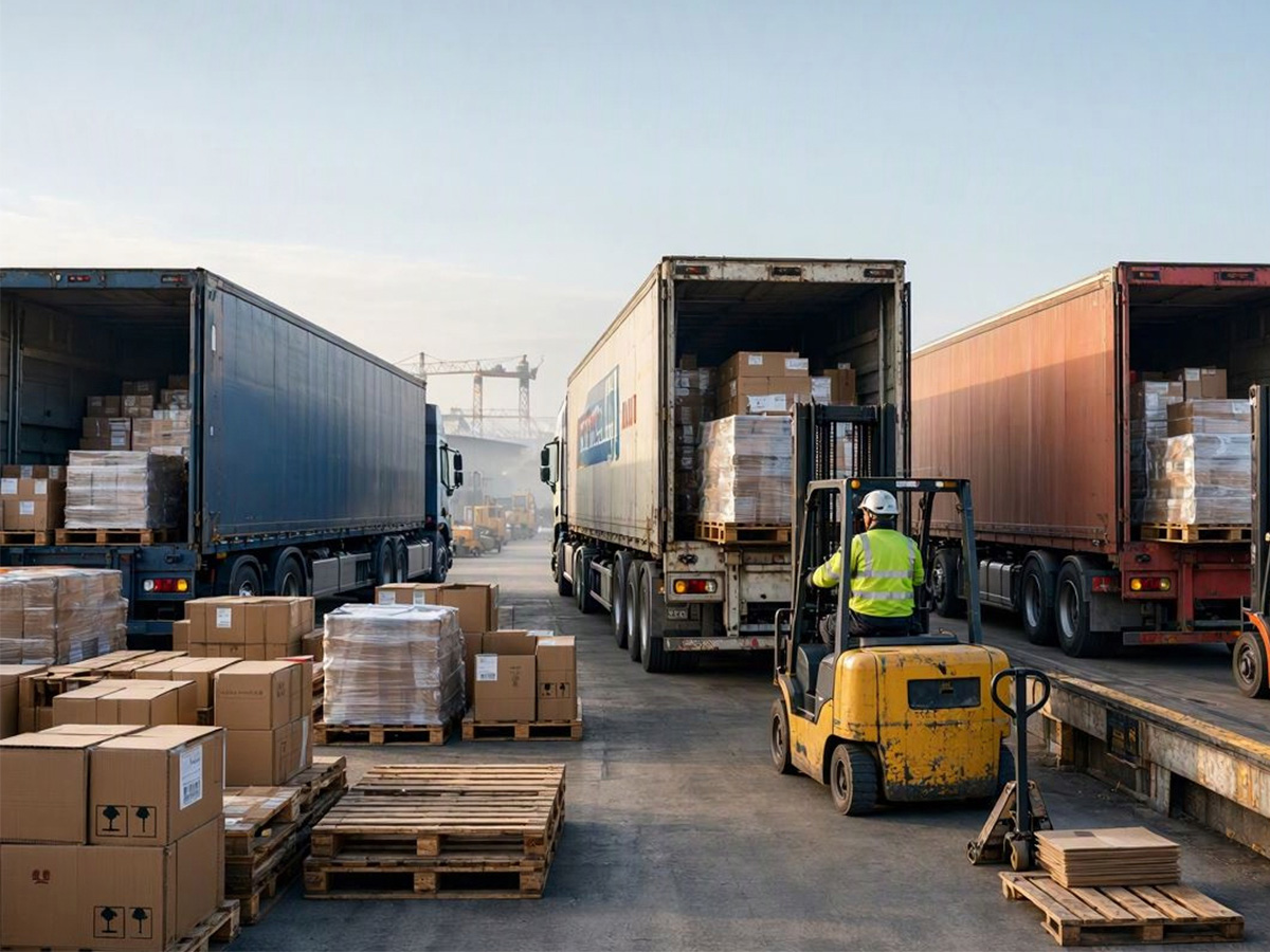 Warehouse operating in evening hours for online requests