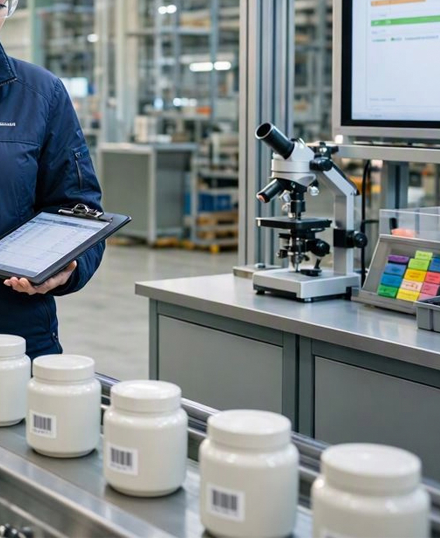 Warehouse specialist checking household goods before shipment